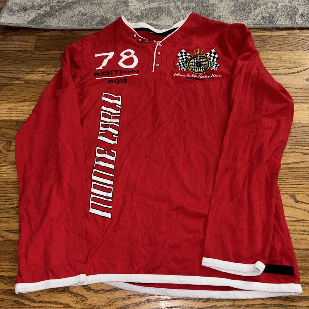 ABSOLUTE REBELLION AUTOMOTIVE CLUB 78 EDITION 2013 RED LONG SLEEVE SHIRT XL